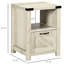 Table de bout rustique, armoire de rangement de style chêne, avec plateau de table