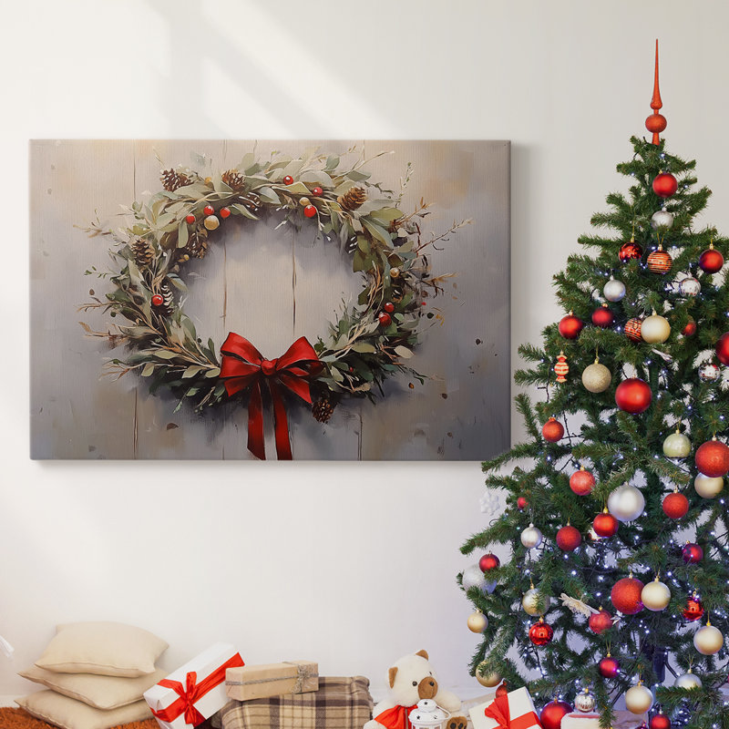 Art des Fêtes de Noël - Toile tendue avec châssis - Série 3-CXI, H 8 po x l 12 po