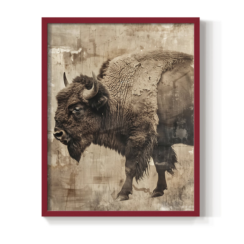"ANIMALS Series CDXCV III", H 15 po x l 12 po, Rouge