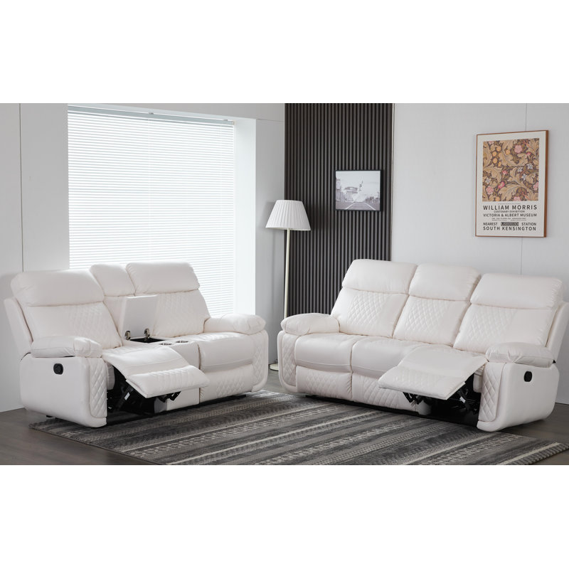 Ensemble de salon 2 pièces Hallatrow, Blanc