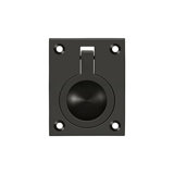 Deltana FRP25CR003 Flush Ring Pull, 2-1/2" x 1-7/8" in PVD Polished Brass