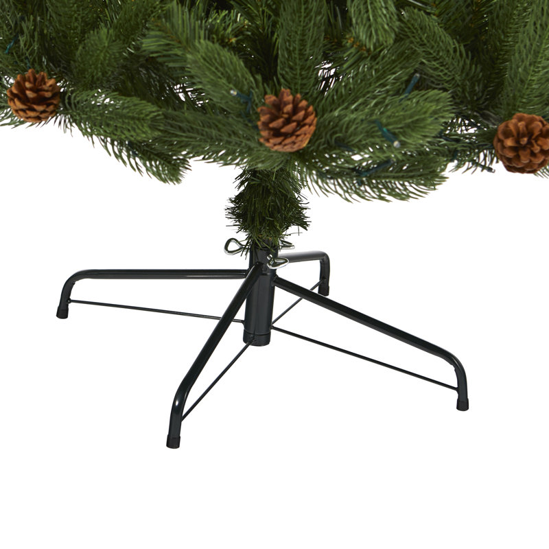 Lighted Artificial Spruce Christmas Tree, 7.5' H
