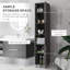 Armoire de rangement haute avec miroir Kleankin-571360028