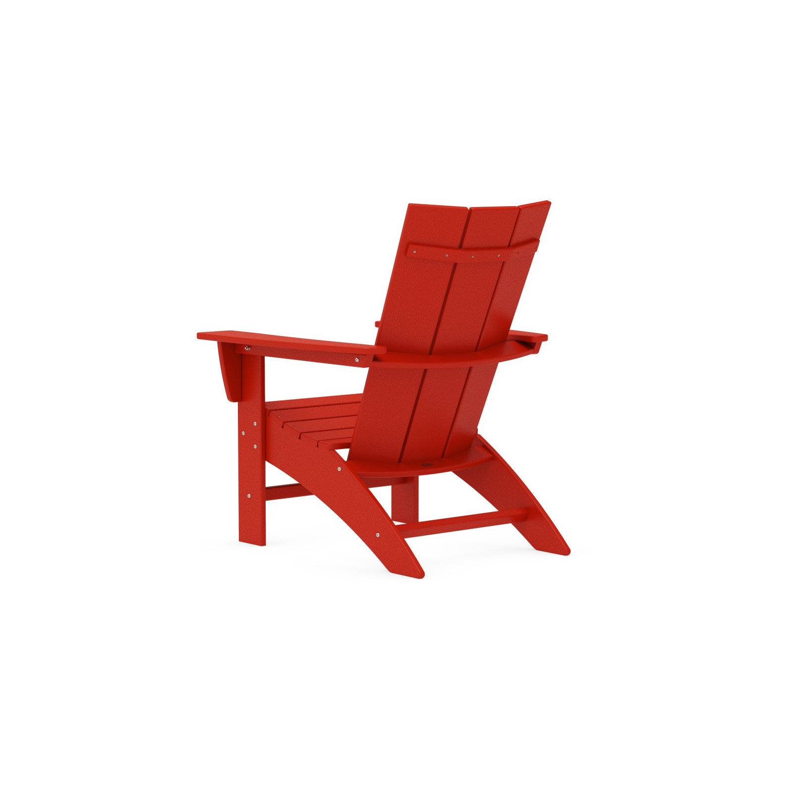 POLYWOOD Modern Curveback Adirondack Chair, Sunset Red