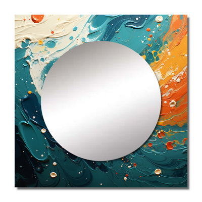 Defanski - Abstract Spirals Square Mirror For Wall Art Decor