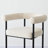 24" Upholstered Boucle Counter Stool with Arm