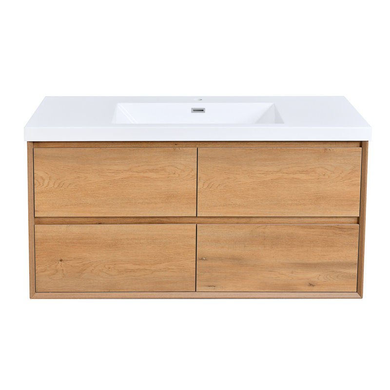 Ensemble de meuble-lavabo mural 48 po, Chêne, 48"