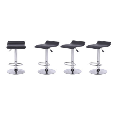 Swivel Upholstered Adjustable Height Counter Stool with Metal Frame