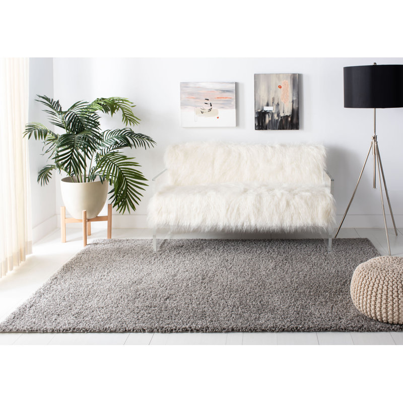 Barnabas Solid Colour Hand Woven Area Rug, Rectangle 122 x 183 cm