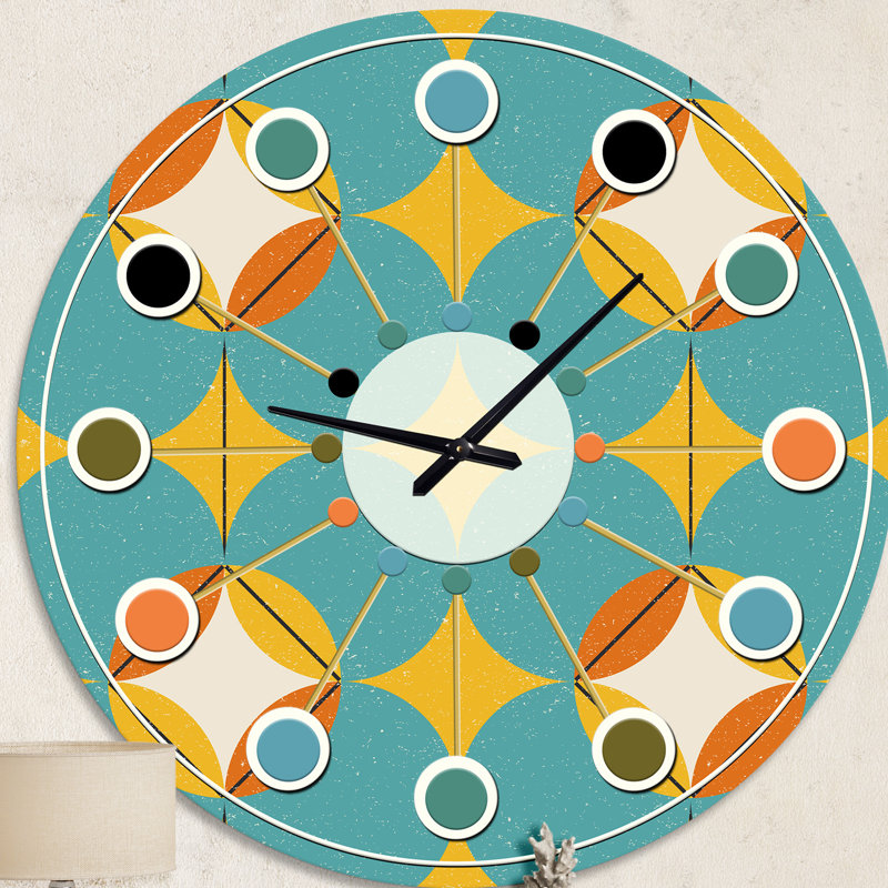 Horloge murale Diamond Retro IV - Mid-Century, Moyenne