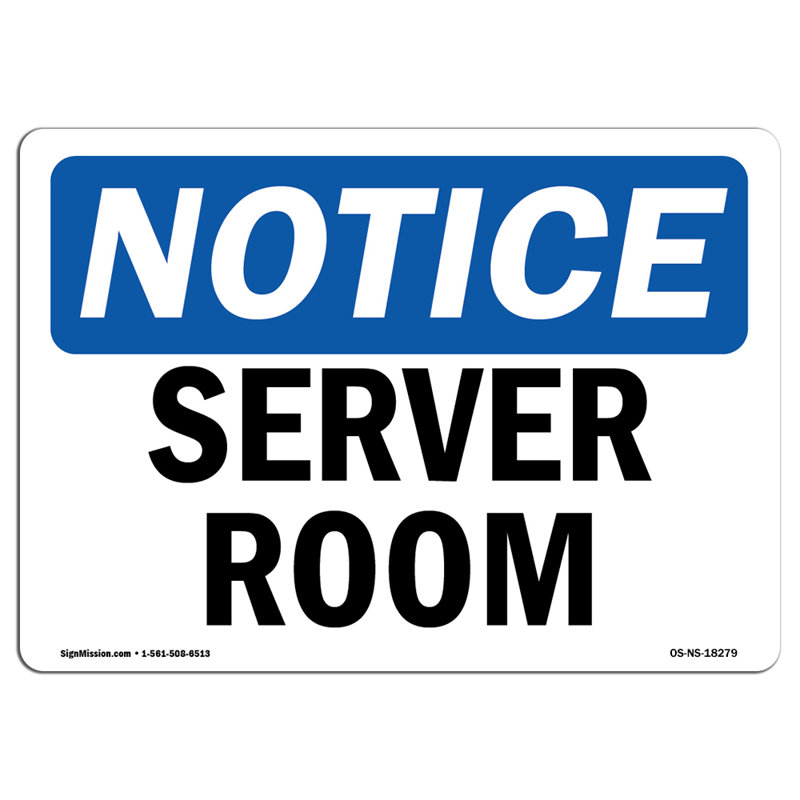 Enseigne de salle de service en aluminium 10 po x 7 po
