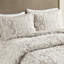 Housse de couette en coton taupe double / grand avec décoration en chenille captivante 100% envoûtante-130164545-130164544