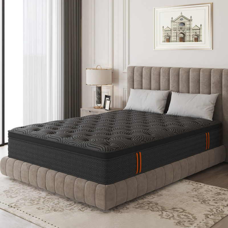 14'' Medium Hybrid Mattress with Gel Memory Foam & Pocket Springs – Cooling, Pressure Relief, Edge Support, Mattress-in-a-Box