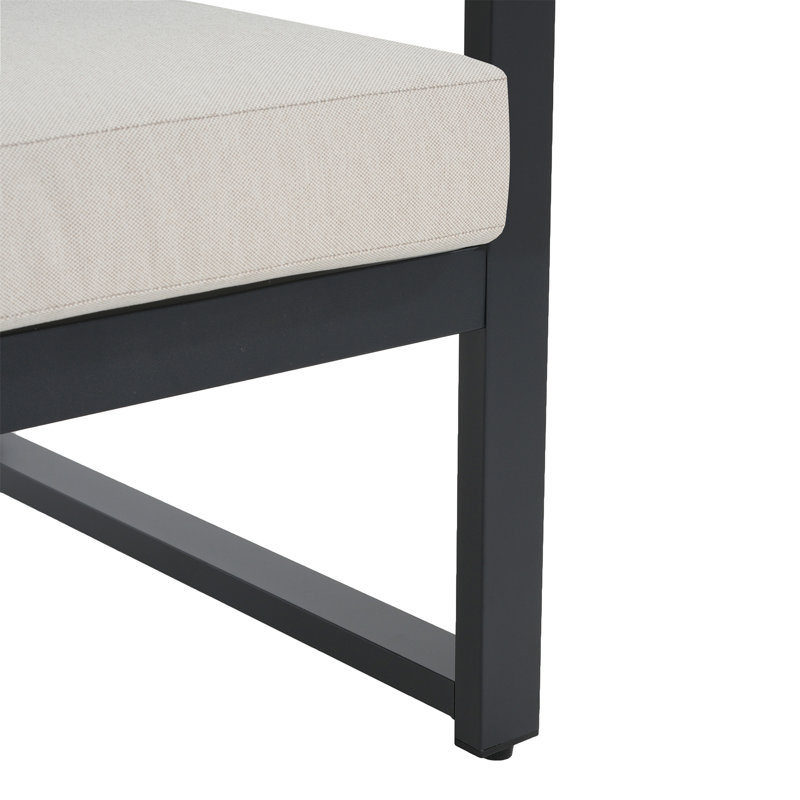Ensemble de 2 chaises d'extérieur Navan, Beige, Noir