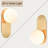 Modern Brass Wall Sconce Set of 2 with Opal Glass