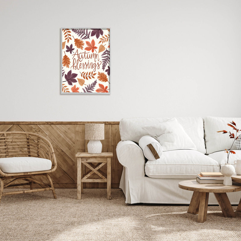 Feuilles de fougère d'automne - 310, H 30 po x l 24 po x P 1,5 po, Estampe numérique Farmhouse