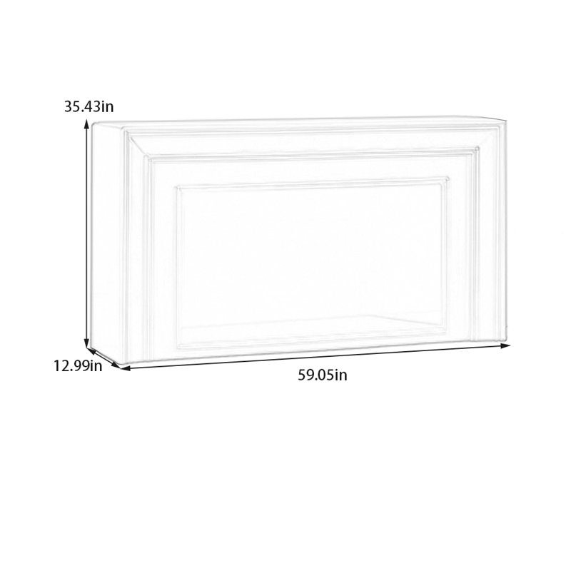 Stoneridge, Blanc, H 35,43 po x l 59,05 po x P 12,99 po