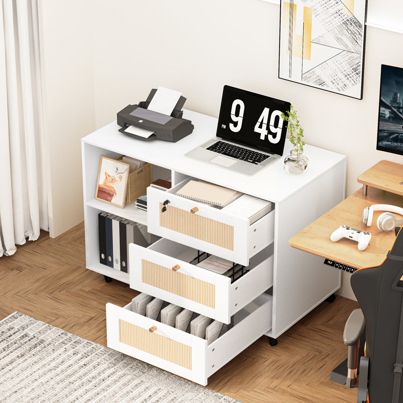 Mariame 31.4'' Wide 3 -Drawer Mobile File Cabinet
