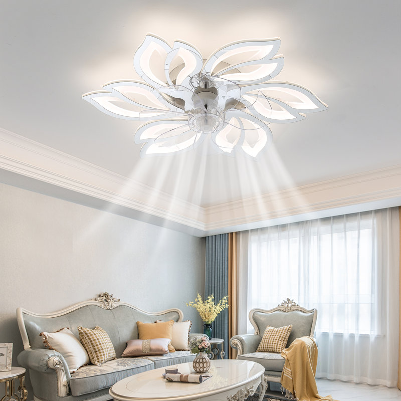 Firsdon 7 - Blade Dimmable LED Ceiling Fan with Remote Control and APP, Chrome