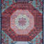 Tapis bleu marine noué à la main-121237962