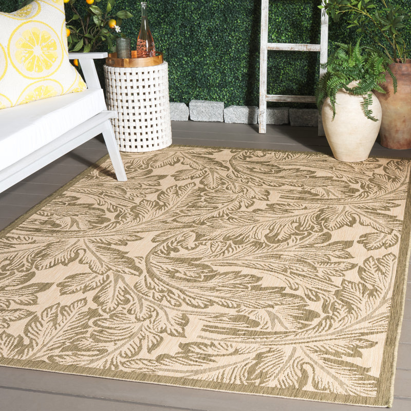 Herefordshire Performance Floral Indoor/Outdoor Area Rug, Rectangle 5'3" x 7'7"