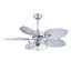 Ventilateur de plafond de 42 po, ventilateur de plafond intérieur avec lumière avec télécommande, moteur réversible silencieux, 6 vitesses, 3 pour patio, salon, chambre à coucher, bureau, intérieur - argent - sans ampoule incluse-129417963-129417962