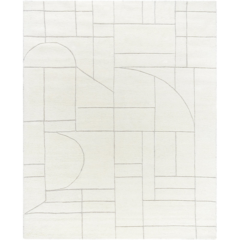 Rectangular wool rug with non-slip backing Lorette, Rectangle 2 pi x 3 pi