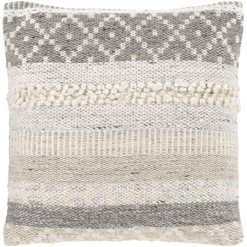Geometric Wool Blend Throw Pillow, Pillow Cover Only - No Insert