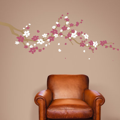 Adhésif décoratif cerisier en fleurs