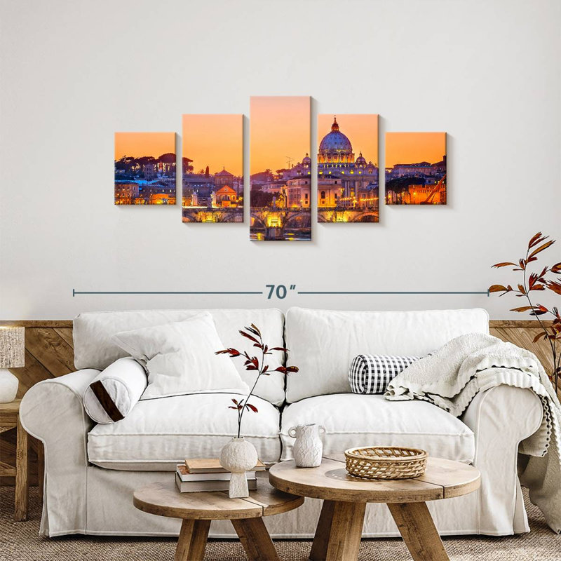 St. Peter's Basilica Lights, 24" H x 55" W