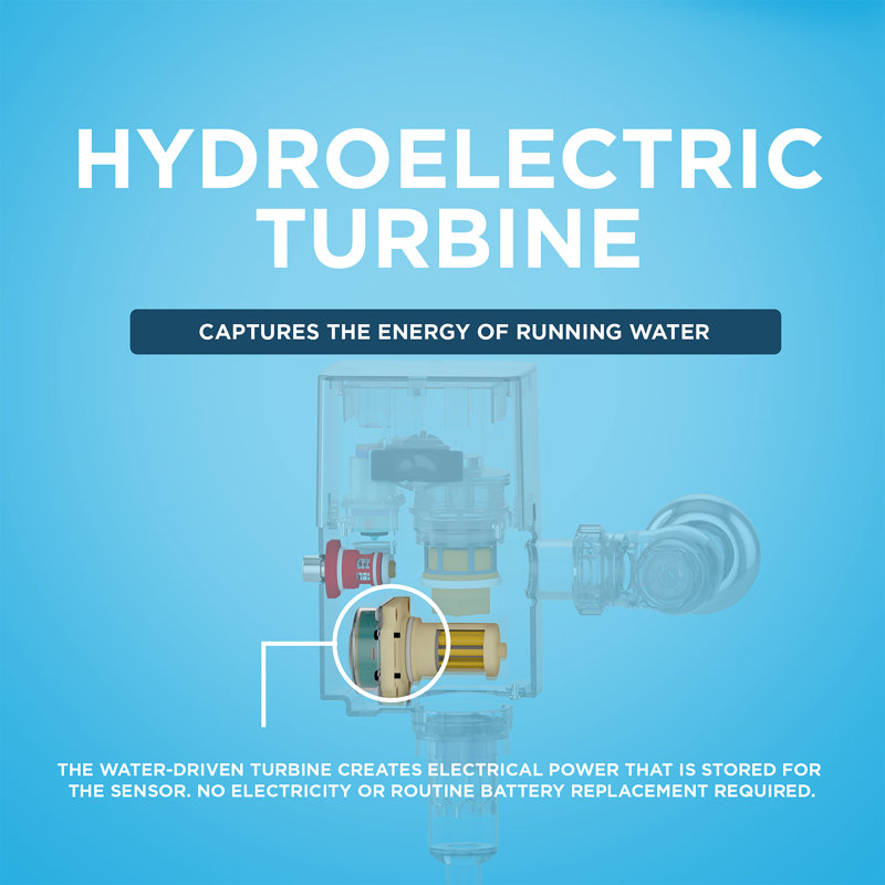 Polished Chrome Touchless High-Efficiency Flushometer Valve