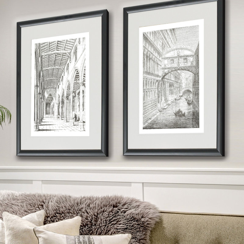 " Venetian Sketch " 2 - Pieces
