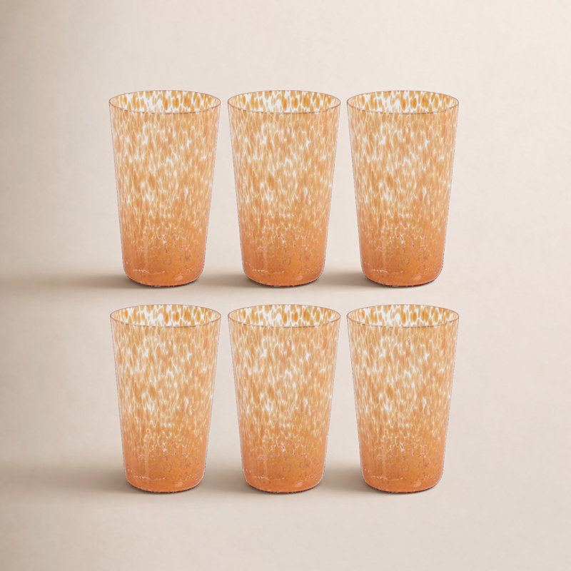 Buck 16.06oz. Highball Glass Set, Orange