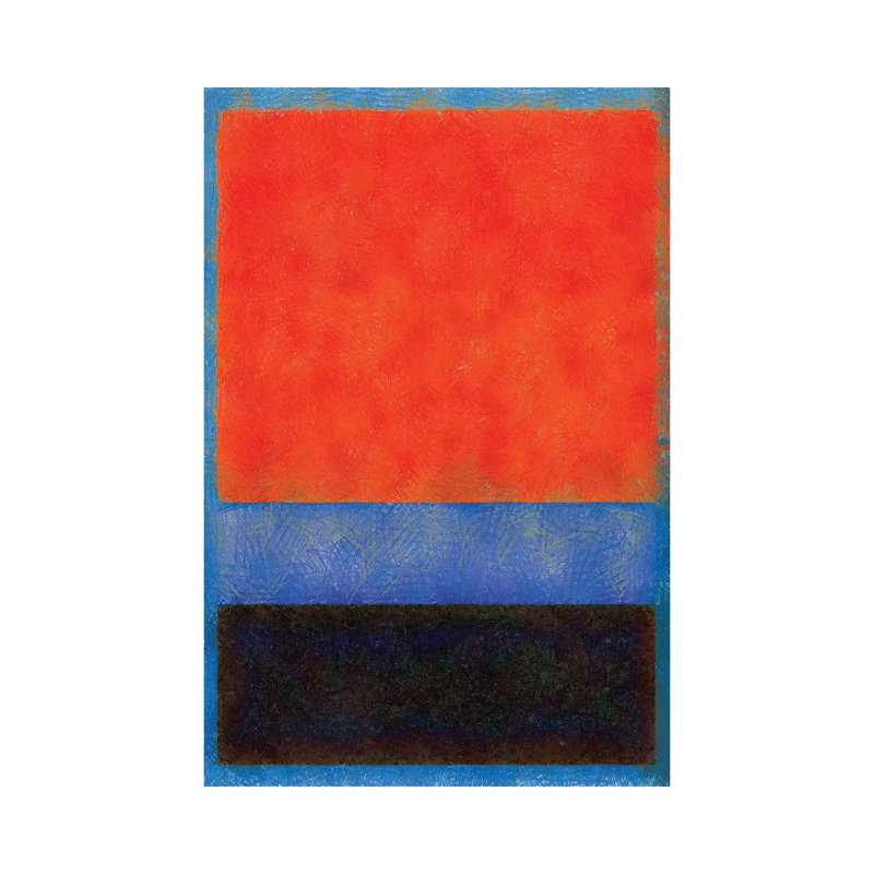 «Rothko Style Red Black and Blue» par Tom Quartermaine - reproduction d'art sur toile tendue, H 40 po x l 26 po x P 1,5 po