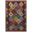Tapis décoratif multicolore à motif géométrique à franges-2123305903
