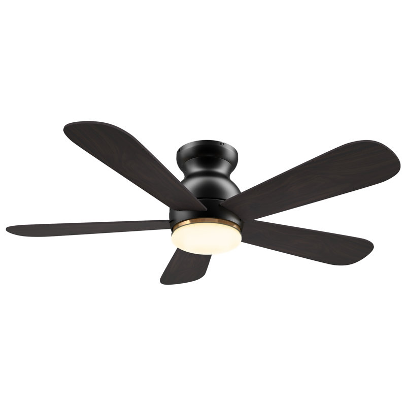  48" Smart Ceiling Fan With Remote, Light Kit, Works With Google Assistant And Amazon Alexa,Siri Shortcut, Dark Walnut