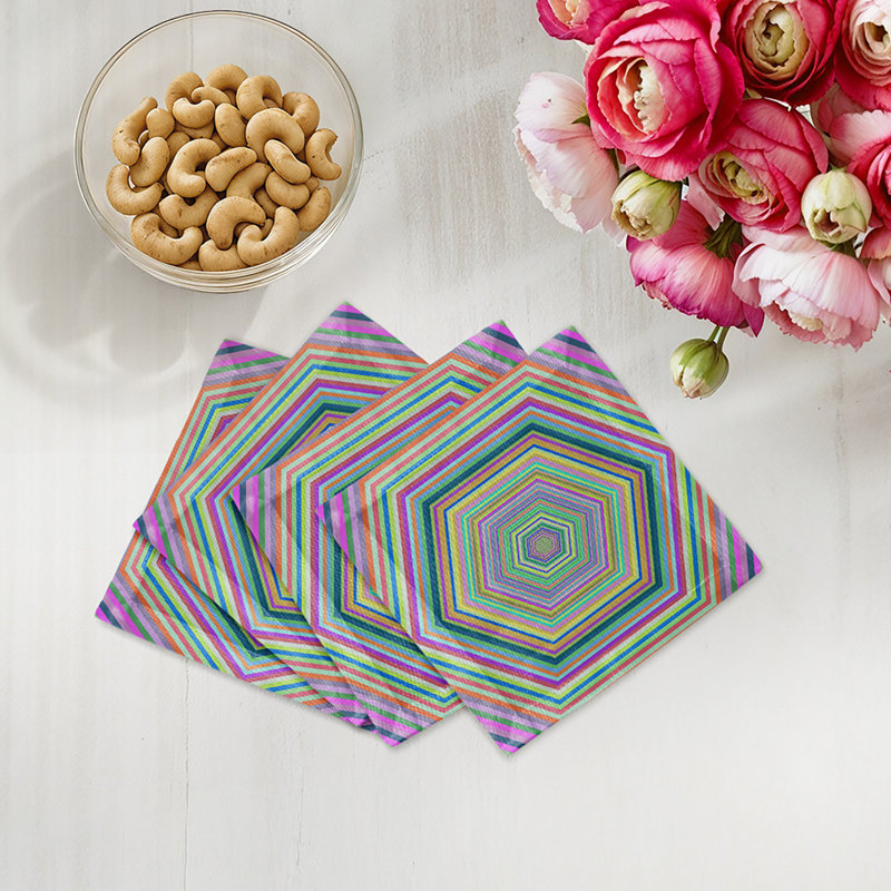 Hex Dylan Cotton Sateen Cocktail Napkins