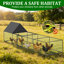 Cage à poules en métal 126 po x 32 po x 35 po avec couvercle amélioré, grande cage pour chat