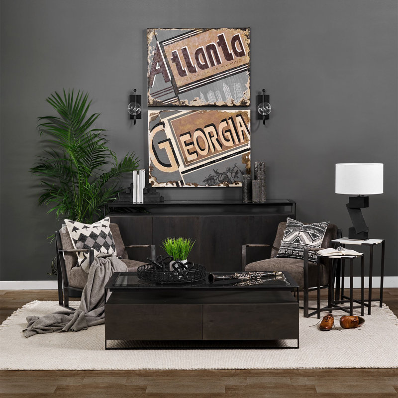 Georgia by Alarm a Hand Embelished Textured Canvas, 30" H x 40" W x 1.5" D