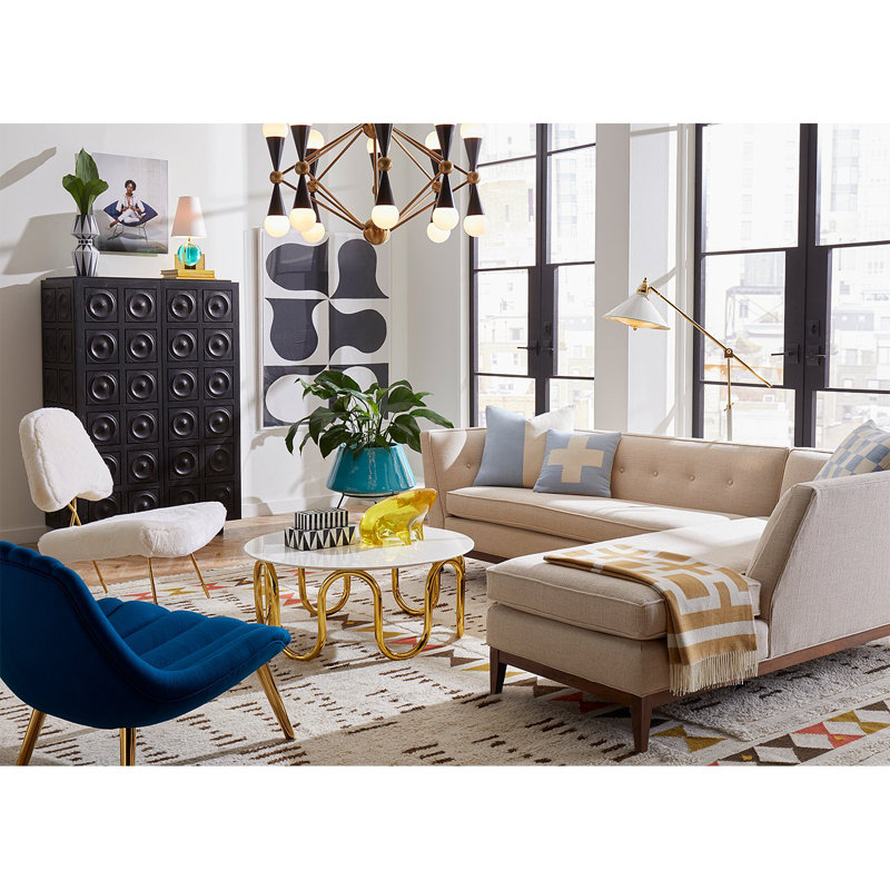 Maxime Lounge Chair, Shearling Velvet