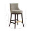 Tabouret de bar en chenille taupe Lucia-128620582-113050971-113050972