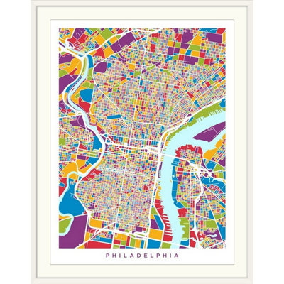Francy " Philadelphia Pennsylvania Street Map " by Michael Tompsett