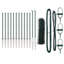 Vidaxl Fence With Posts PVC-Coated Steel-116798247-116798248