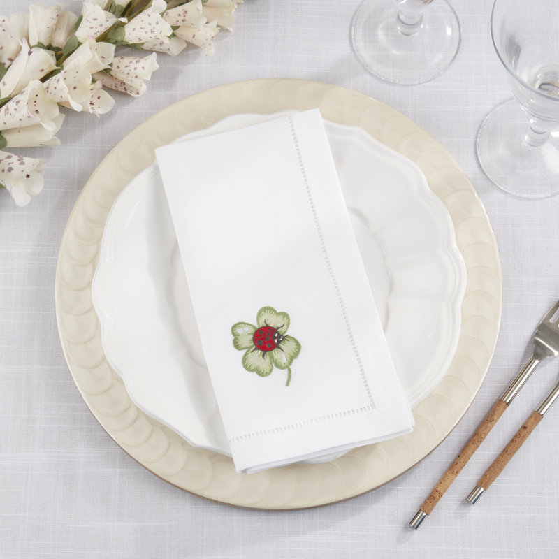 Ensemble de 6 serviettes de table Embr'D Lady Bug