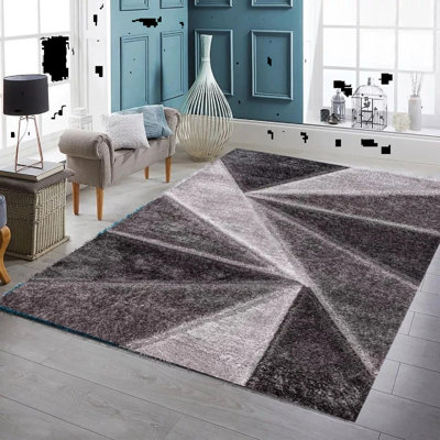 Geometric Shag Area Rug