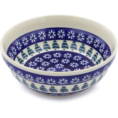 18,6 oz Bol à salade flocons de neige et pins