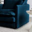 Canapé bleu 2 places + 3 places, salon profond, éponge et structure en bois moderne, chenille, confort