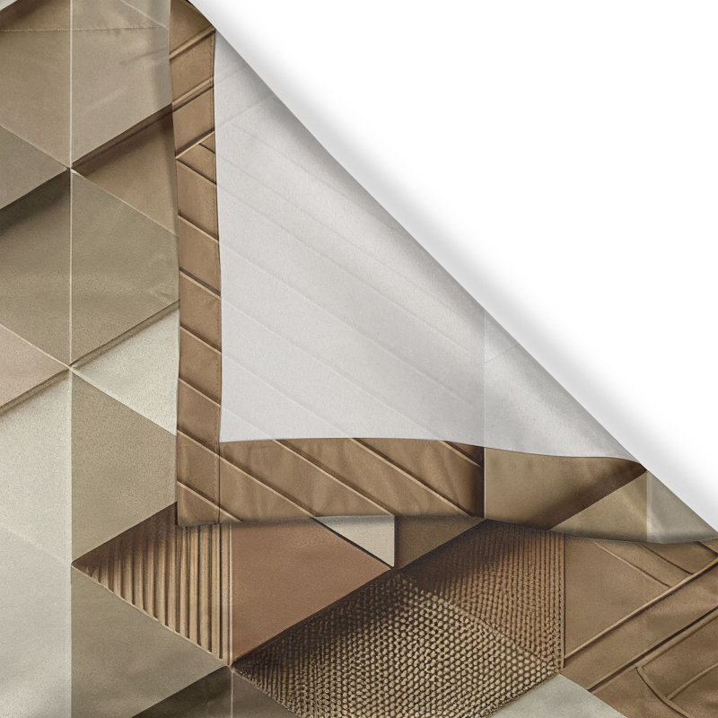 Geometric Kitchen Curtain, 55" W x 36" L