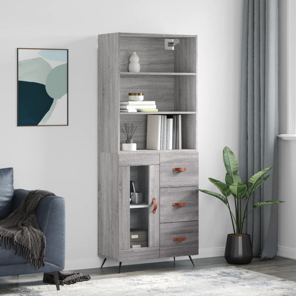 Vidaxl Highboard 69.5X34x180 Cm Engineered Wood