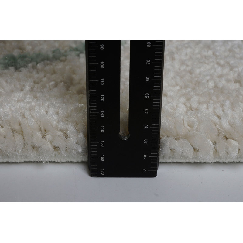 Tapis décoratif ivoire géométriques Fallsburg, Rectangle 6 pi 5 po x 9 pi 5 po